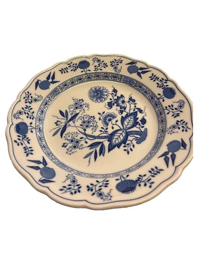 Hutschenreuther Essteller Zwiebelmuster Porzellan Blau 26 cm Traditionell