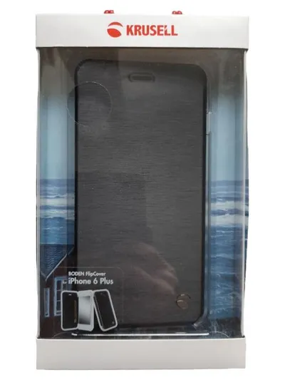 Krusell Handy Schutzhülle FlipCover iPhone 6 Plus Schwarz Modern