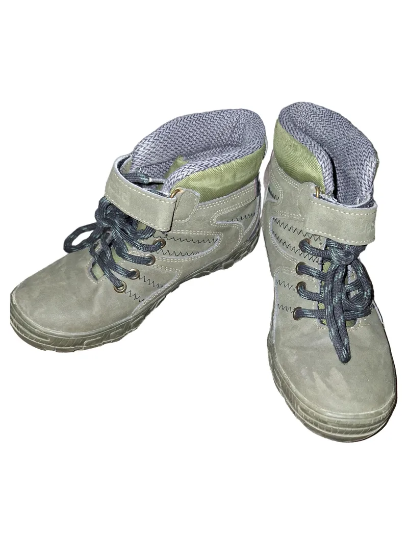 BEWILD Kinder Stiefel Gr. 33 Grün Casual Schnürstiefel Outdoor Boots 1