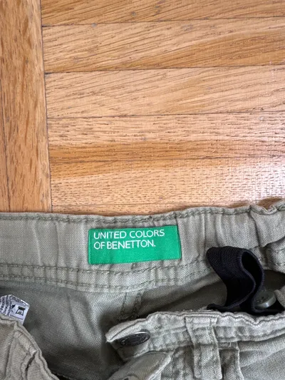 United Colors of Benetton Kinder Cargo Shorts Oliv Gr. 110 Baumwolle
