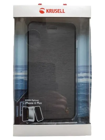 Krusell Handyhülle FlipCover iPhone 6 Plus Schwarz Modern Kunststoff