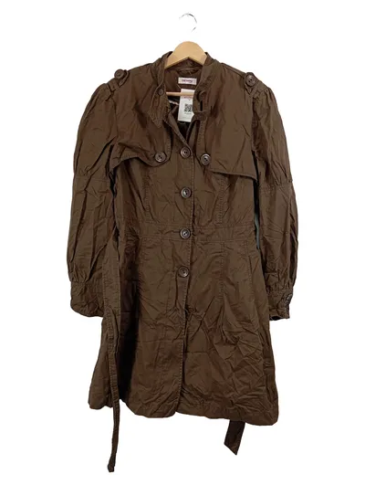 ORSAY Damen Trenchcoat Gr. 44 Braun Baumwolle Mantel Klassisch