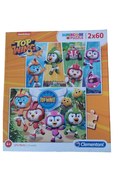 Clementoni Top Wing Puzzle 2x60 Teile Nickelodeon Kinderpuzzle 27x19cm ab 4+