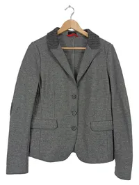Cinque Damen Strickjacke Blazer Gr. 42 Grau Meliert Leinen Mix Business 1