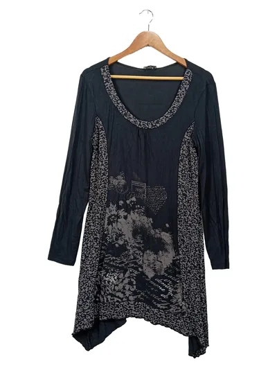 Boysen's Damen Langarmshirt Animal Print Schwarz Gr. 38/M Casual