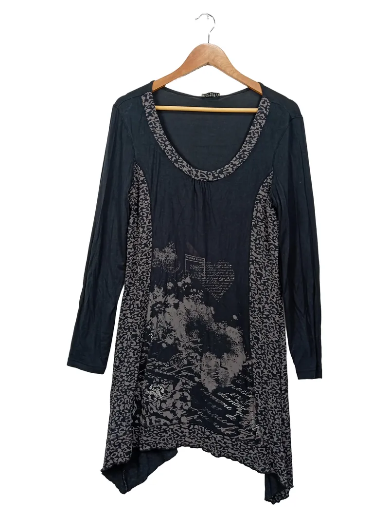 Boysen's Damen Langarmshirt Animal Print Schwarz Gr. 38/M Casual 1