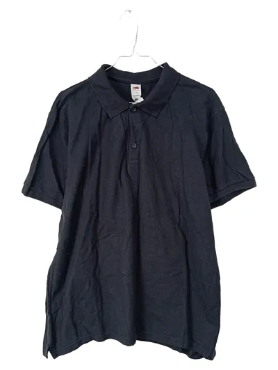Fruit of the Loom Herren Poloshirt Basic Kurzarm Baumwolle Schwarz L