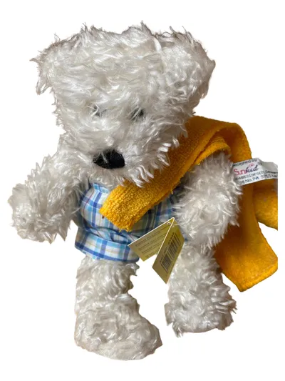 SunKid Baby Kuscheltier Teddybär Stofftier Weiß Kariert 23cm Plüschtier