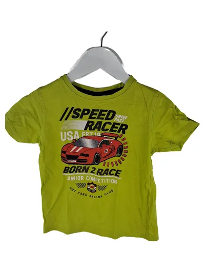 Infinity Kids Jungen T-Shirt Rennwagen Speed Racer Gr. 110 Grün