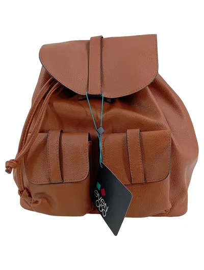 even & odd Damen Rucksack Braun Casual Freizeit Kunstleder NEU