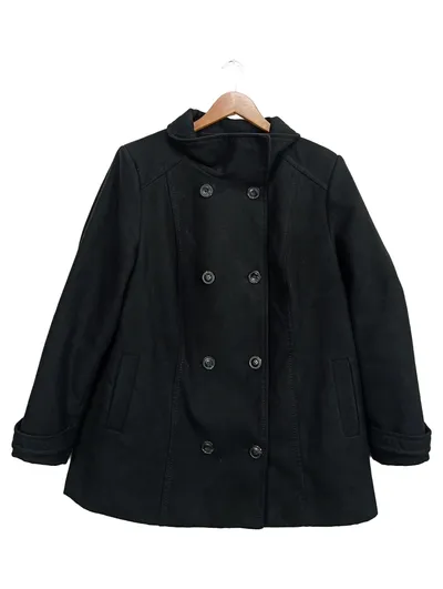 bpc Damen Klassischer Mantel Gr. 46 Schwarz Business Kurzmantel