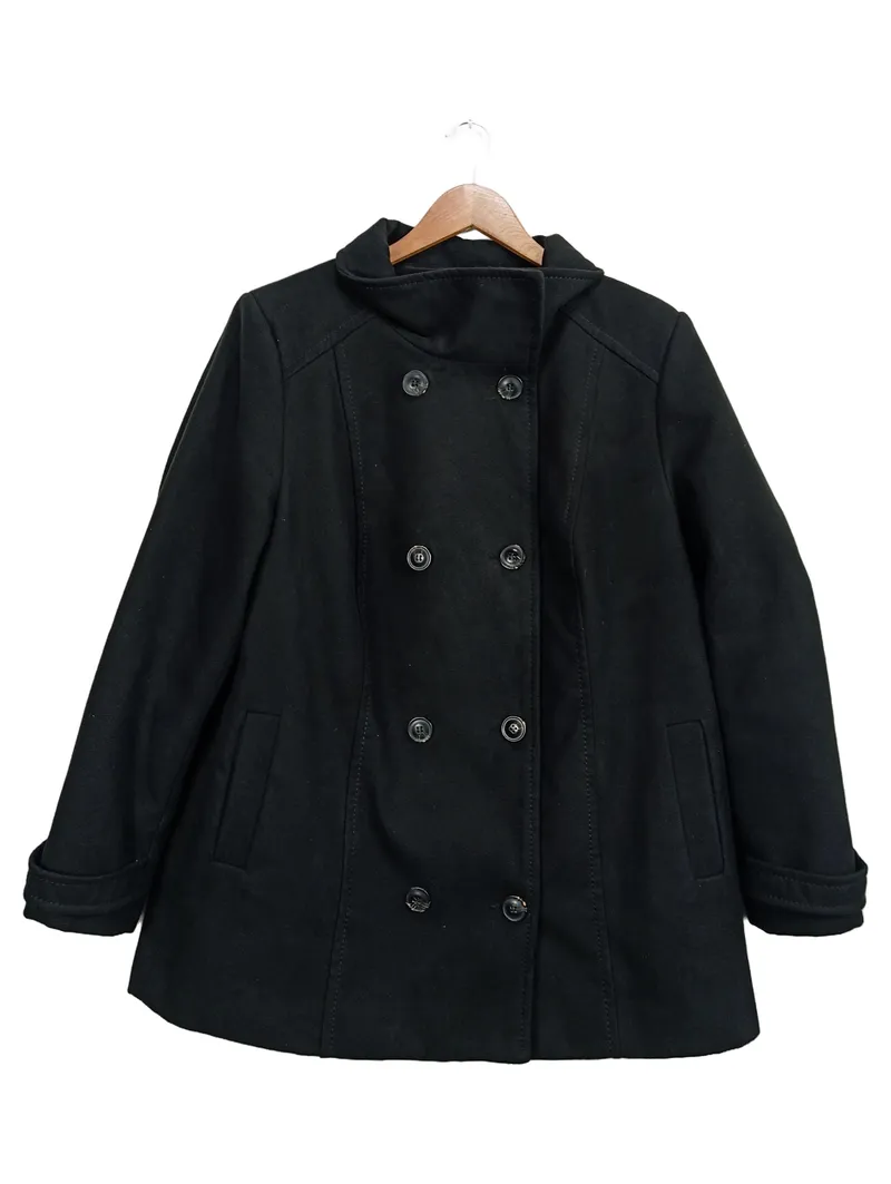bpc Damen Klassischer Mantel Gr. 46 Schwarz Business Kurzmantel 1
