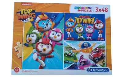 Clementoni Top Wing Puzzle 3x48 Teile Nickelodeon Kinderpuzzle ab 4 Jahren