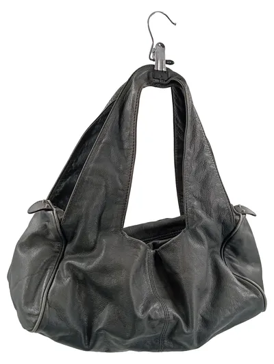 Coccinelle Damen Henkeltasche Leder Grau Casual 38x20 cm