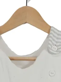 ALVI Baby Schlafsack Gr. 80/86 grau weiß gestreift Baumwolle 2
