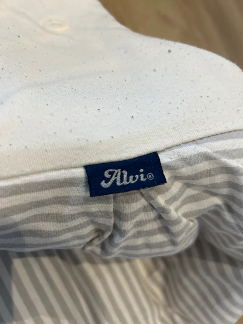 ALVI Baby Schlafsack Gr. 80/86 grau weiß gestreift Baumwolle 5