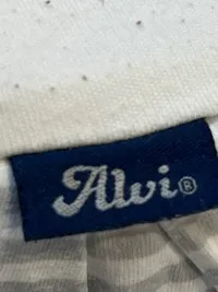 ALVI Baby Schlafsack Gr. 80/86 grau weiß gestreift Baumwolle 6