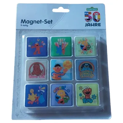 Sesamstraße Magnet-Set 9-teilig Kühlschrankmagnet Farbenfroh Charmant