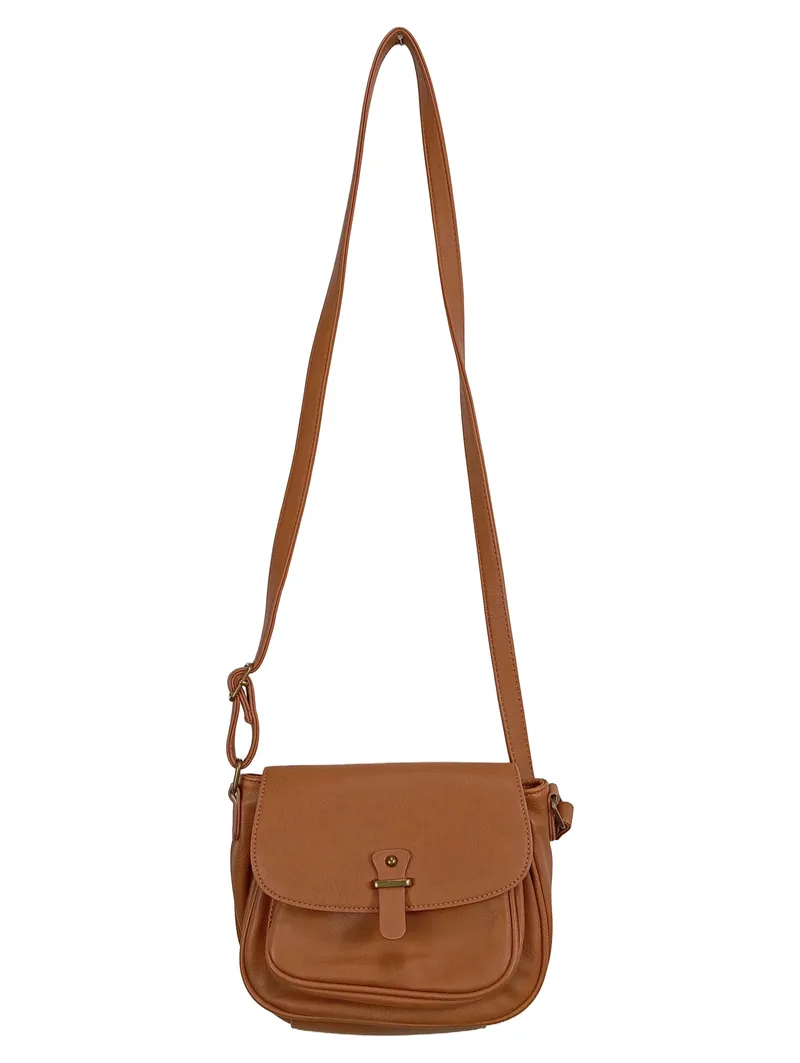 bpc Damen Umhängetasche Braun Casual Kunstleder Schultertasche 1