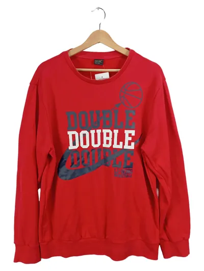 Li-Ning Herren Sweatshirt Rot Schriftzug Baumwolle Gr. XXL Sportlich