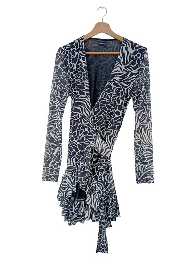 Gosche Damen Sommerkleid Wickelkleid 38;M Mehrfarbig Tiermotive
