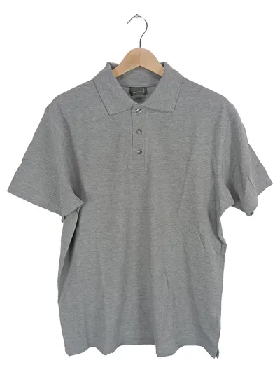 Promodoro Poloshirt Herren Gr. M grau meliert Kurzarm Baumwolle