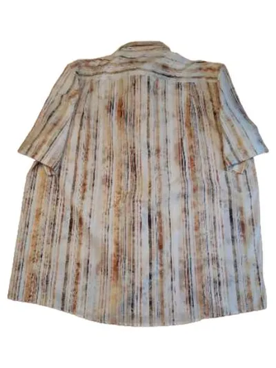 Casa Moda Sports Herren Kurzarm Hemd Gr. L/41-42 Gestreift Beige