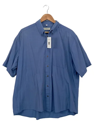 Club D'Amingo Herren Freizeithemd Kurzarm Blau Gr. XL 43/44
