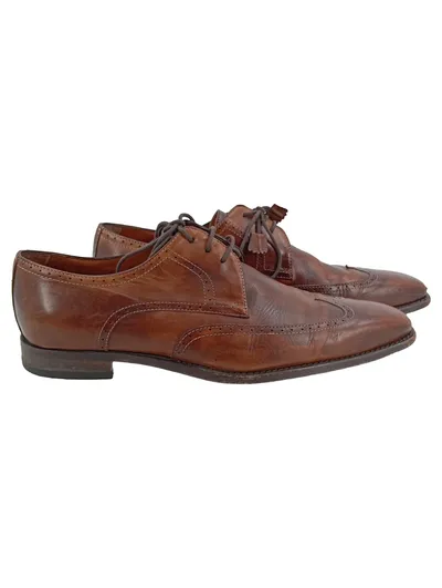Wexford Herren Derby Schnürschuhe Braun Leder Wingtip Gr. 43.5 Business