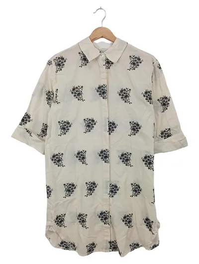 SOYACONCEPT Damen Bluse Hemd Beige Gr. 36/S Florales Muster Baumwolle Casual