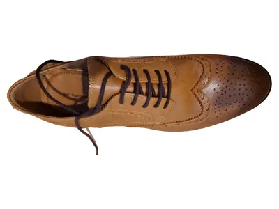 Will's Vegan Store Herren Brogue Oxford Schnürschuhe Braun Gr. 47