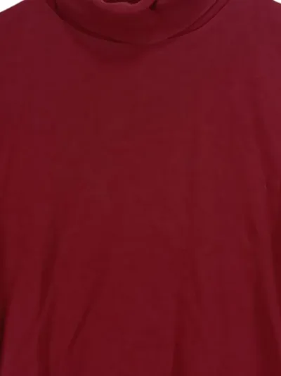Street One Damen Pullover Kurzarm Rollkragen Uni Rot Gr. 40 L Basic Baumwolle