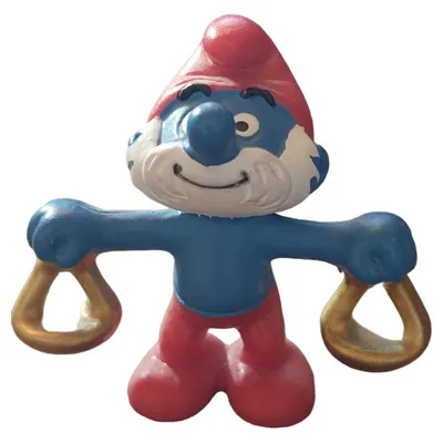 Schleich Papa Schlumpf mit Waage Spielfigur Kinder Mehrfarbig