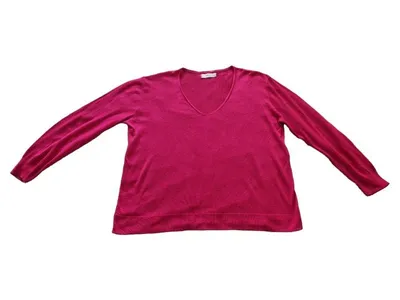 MNG Damen Pullover Rot Gr. 40/L Baumwolle Casual