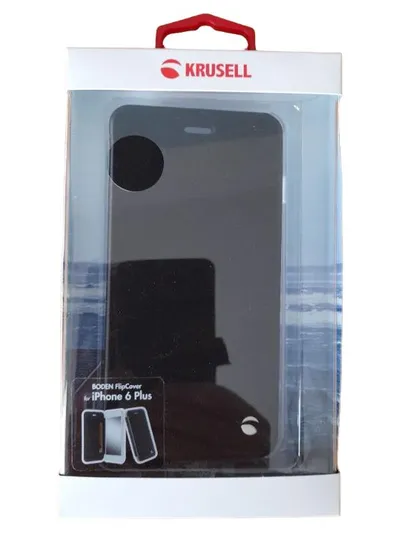 Krusell Handy Schutzhülle Flip Cover Schwarz für iPhone 6 Plus