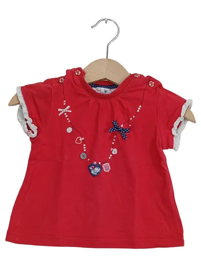 Chicco Mädchen T-Shirt Gr. 68 Rot Charmant Baumwolle