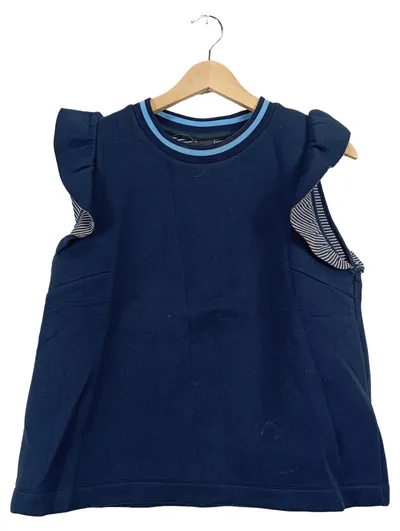 Mother of Pearl Damen Top Blau Rüschen Gr. L 42 Baumwolle Modal