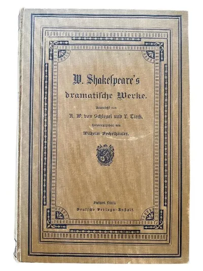 Shakespeare Dramen Schlegel Tieck Deutsche Verlags-Anstalt Hardcover Deutsch