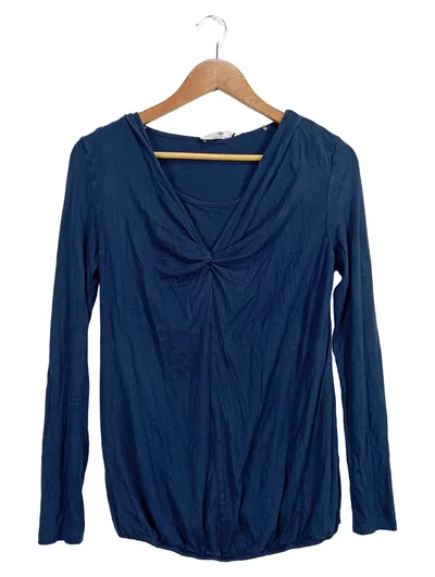 Bellybutton Damen Langarmshirt Blau Gr. XS Umstandsmode Raffung