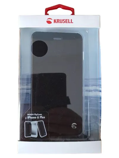 Krusell Boden FlipCover Handyhülle für iPhone 6 Plus Schwarz Kunststoff