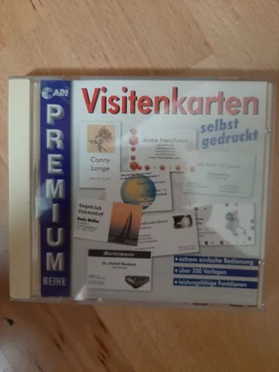 Arizona Visitenkarten selbst gedruckt ARI Premium Reihe Designsoftware PC