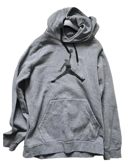 Jordan Herren Kapuzenpullover Hoodie Grau Gr. 50/L Sportlich Casual