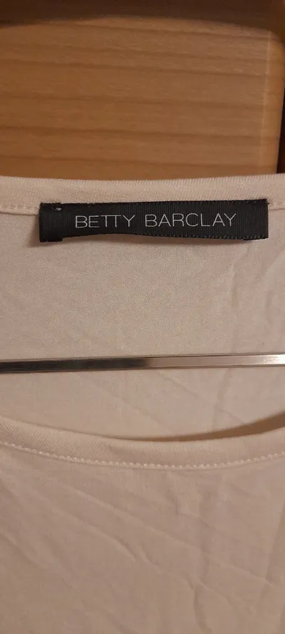 Betty Barclay Damen T-Shirt Gr. 40 Beige Strass Viskose Elegant