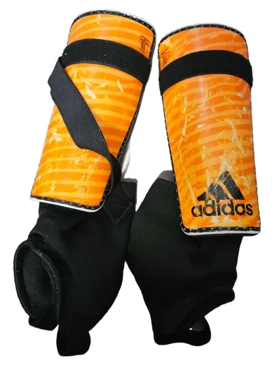 Adidas Fussball Schienbeinschoner Kinder Gr. 140 Mehrfarbig Orange Schwarz