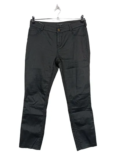 Comma Damen Jeans Regular Fit Schwarz Gr. 38 W29 Baumwolle Hose