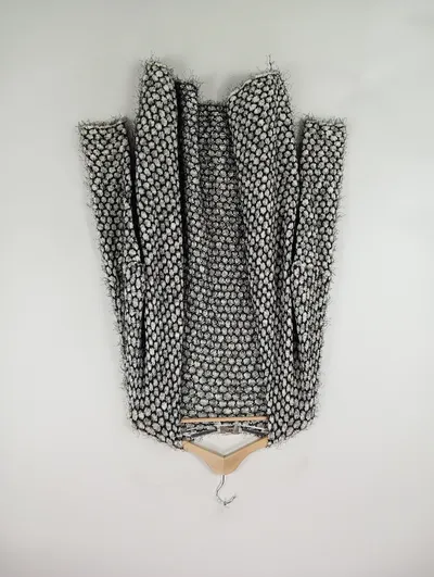 Comma Damen Strickjacke Strickmantel Gr. 38/M Grau Strukturmuster