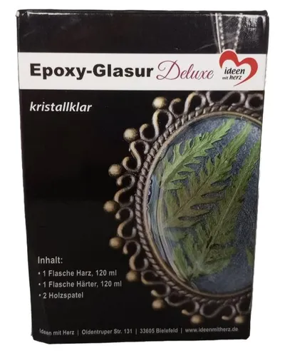 Ideen mit Herz Epoxy-Glasur Deluxe Harz Set kristallklar 240ml Bastelset