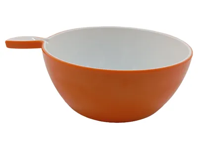 Tchibo Snackschale Apfelform Kunststoff Orange 13 cm Schüssel TCM