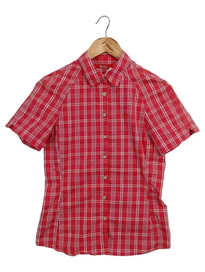FJÄLLRÄVEN Damen Hemdbluse Kariert Rot Gr. 34/XS Kurzarm Outdoor Casual