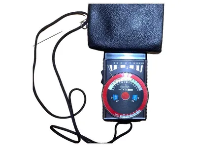 Weimarlux CDS Belichtungsmesser Vintage mit Ledertasche Schwarz